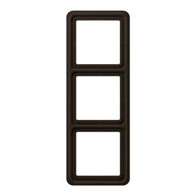 Рамка для вертикальной и горизонтальной установки, 3 поста; дюропласт; коричневый; CD500, CD583BR
