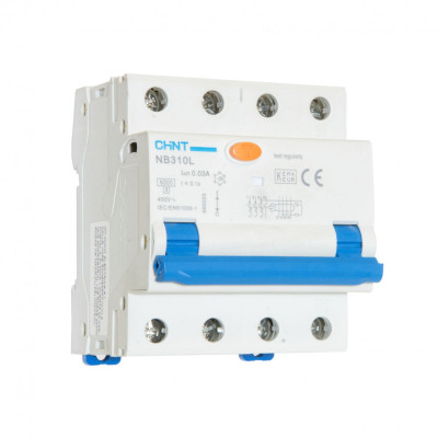 Chint Диф. автомат NB310L/3N 3P+N 13А 30мА, тип A, х-ка B, 6кА (R), 660035