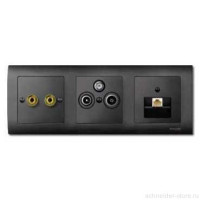 SM Два разъёма High End с центр. платой, антрацит SM Два разъёма High End с центр. платой, антрацит