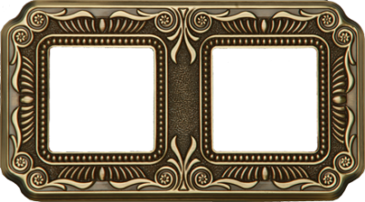 FD01362PB Fede Firenze Рамка 2-ная, Bright Patina