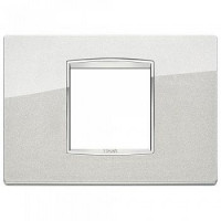 Vimar Накладка классика для 2 модуля центрально серебряный металлик, 20652.C10