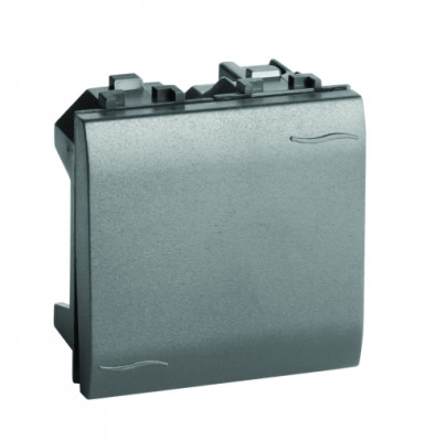 ДКС Выключатель, черный, 2мод., 77002N