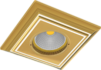 FD1098COP Fede PADOVA Светильник квадратный PADOVA, Gold White Patina