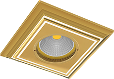 FD1098COP Fede PADOVA Светильник квадратный PADOVA, Gold White Patina