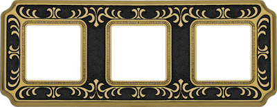 FD01353NEEN Fede Siena Smalto Italiano Рамка 3-ная, Jet Black