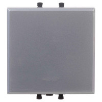 4404112 - ДКС Переключатель одноклавишный модульный, "Avanti", "Закаленная сталь", 2модуля