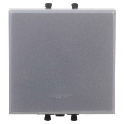 4404112 - ДКС Переключатель одноклавишный модульный, "Avanti", "Закаленная сталь", 2модуля