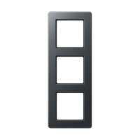 Рамка для вертикальной и горизонтальной установки, 3 поста; термопласт; матовый антрацит; A FLOW, AF583BFANM