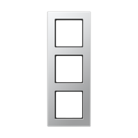 Рамка для вертикальной и горизонтальной установки, 3 поста; термопласт; алюминий; A550, A5583BFAL