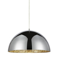 LUSSOLE MIDDLETOWN Подвесной светильник, цвет основания - хром, плафон - металл/стекло (цвет - хром), 1x60W E27, LSP-9972