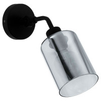 43309 Светильник настенный FORESTBURG, 1X40W(E27), сталь, черный//стекло с напылением, черный, прозра, 43309