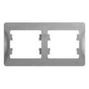 Glossa Рамка 2-ная, горизонтальная, алюм.