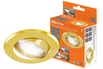 Светильник встраиваемый поворотный СВ 02-03 MR16 50Вт G5.3 матовое золото/золото TDM Electric, SQ0359-0008