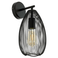 49143 Бра CLEVEDON, 1х60W (E27), L170, H350, A200, сталь, черный