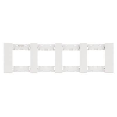 Рамка на 4 поста цвет-белый матовый Meiton, AA4802M4AW