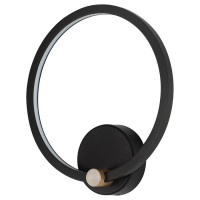 Arte Lamp ERRAI, Светильник настенный, цвет арматуры - черный, цвет плафона/декора - белый, 1x15W LED, A2195AP-1BK