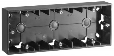 Simon Simon15 Коробка для наружного монтажа 3-ная, графит, 1590753-038