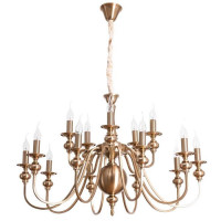 Arte Lamp PASSONI, Люстра, цвет арматуры - ПОЛИРОВАННАЯ МЕДЬ, цвет плафона/декора - , 15х40W E14, A6097LM-15PB