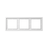 Рамка для вертикальной и горизонтальной установки, 3 поста; термопласт; белый; LS Zero, LSZ983BFWW