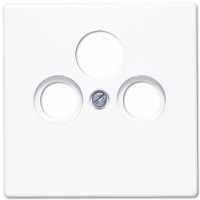 Крышка для SAT-TV-FM-розеток, фиксация винтом; термопласт; белый; LS990, LS990SATWW