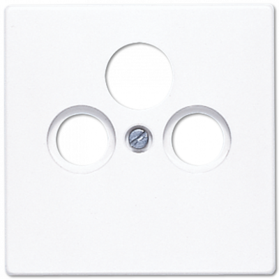 Крышка для SAT-TV-FM-розеток, фиксация винтом; термопласт; белый; LS990, LS990SATWW