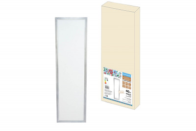 Ультратонкая светодиодная панель серии СВО 295 х1195, 40 Вт, 6000 К, хром, Народная (без драйвера), SQ0329-0207