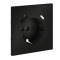 Накладка для розетки с заземлением и защитными шторками, с USB A+C, S70 (черный матовый), VLS001008