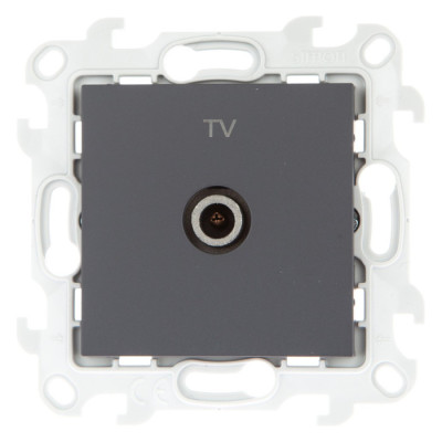 Simon ТВ розетка оконечная, графит, 2450476-038