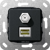 569710 Gira Разъем MJ RJ45 Cat 6A 10 GB, SAT F