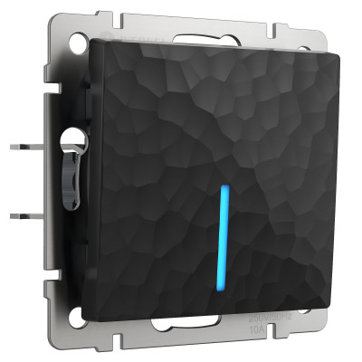 Werkel W1210108/ Выключатель одноклавишный с подсветкой (hammer черный), a052058