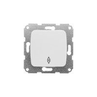 DEA Выключатель (переключатель) 1кл прох. с/у 10А мех. белый KRANZ (1/10/120), KR-78-0205