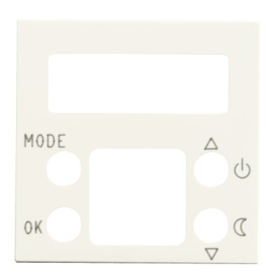 N2240.5 BL - Накладка для механизма электронного терморегулятора 8140.5, 2-модульная, серия Zenit, цвет альпийский белый - 2CLA224050N1101