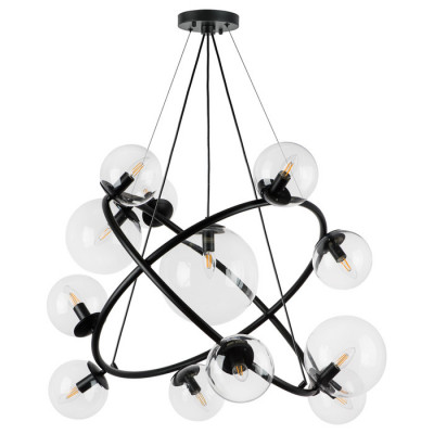 Lightstar 815410 (MD21055-X12B) Люстра  CROCO 12х40W E14 ЧЕРНЫЙ МАТОВЫЙ (в комплекте)