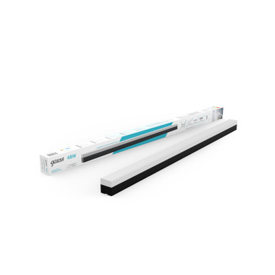 Св-к светодиодный матовый Gauss IP40 1180*70*55мм 48W 4600Лм 4000K Shop Lighting черный 1/12, 883625248