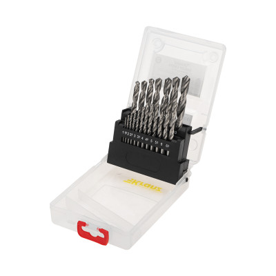 Набор сверл по металлу, 1-10мм (через 0,5мм), HSS 4241, цилиндрический хвостовик, 19 шт. KRANZ, KR-91-0636