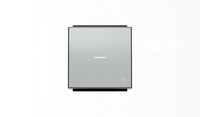 8504.4 PL - Клавиша для 1-клавишных выключателей/переключателей/кнопок с символом СВЕТ и линзой подсветки, серия SKY, цвет серебристый алюминий - 2CLA850440A1301