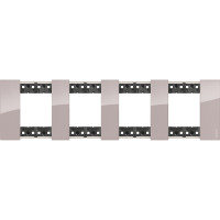 KA4802M4DM Bticino LIVING NOW. Декоративная рамка 4 поста (2+2+2+2 модуля).Цвет "Аура", KA4802M4DM