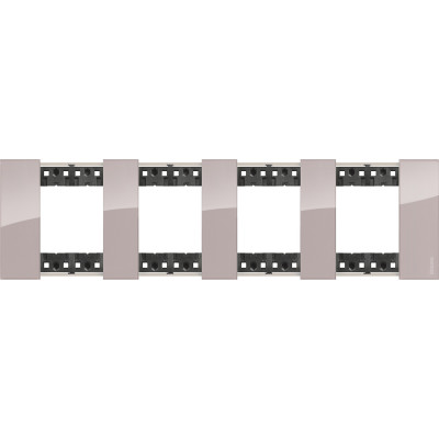 KA4802M4DM Bticino LIVING NOW. Декоративная рамка 4 поста (2+2+2+2 модуля).Цвет "Аура", KA4802M4DM