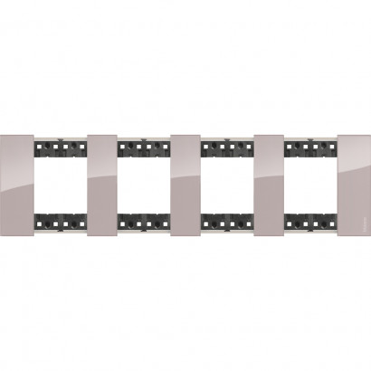 Bticino LIVING NOW. Декоративная рамка 4 поста (2+2+2+2 модуля).Цвет "Аура", KA4802M4DM