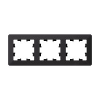 ATN221003 - ATLASDESIGN AIR 3-постовая РАМКА, КАРБОН/дымчатый черный, Systeme Electric