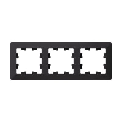 ATN221003 - ATLASDESIGN AIR 3-постовая РАМКА, КАРБОН/дымчатый черный, Systeme Electric