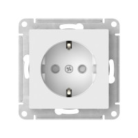 ATN000145S - ATLASDESIGN РОЗЕТКА с заземлением со шторками, 16А, механизм, быстрозажим. клем., БЕЛЫЙ, Systeme Electric