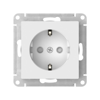 ATN000145S - ATLASDESIGN РОЗЕТКА с заземлением со шторками, 16А, механизм, быстрозажим. клем., БЕЛЫЙ, Systeme Electric