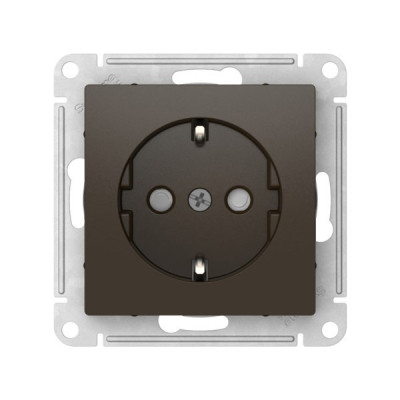 ATN000645S - ATLASDESIGN РОЗЕТКА с заземлением со шторками, 16А, механизм, быстрозажим. клем., МОККО, Systeme Electric