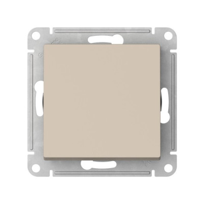 ATN001211S - ATLASDESIGN 1-клавишный ВЫКЛЮЧАТЕЛЬ, сх.1, 10АХ, мех., быстрозажим. клем., ПЕСОЧНЫЙ, Systeme Electric