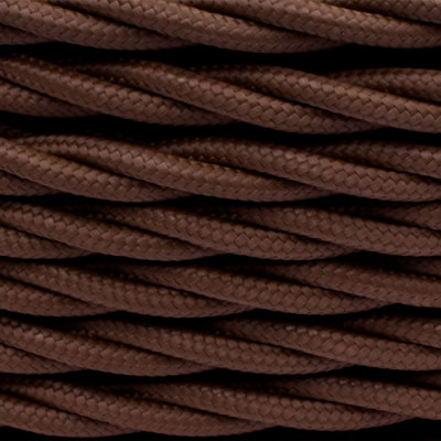 BIRONI Коричневый матовый Витой провод 2*0,75 10м, B1-422-72-10