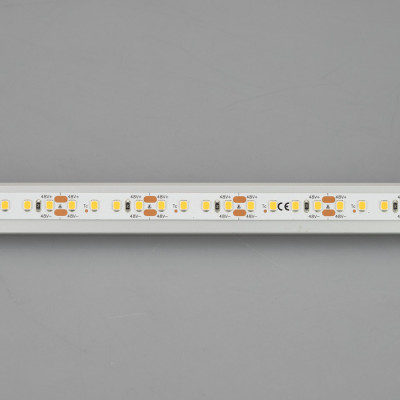 Светодиодная лента RT-A120-10mm 48V Warm3000 (9.6 W/m, IP20, 2835, 30m) (Arlight, Открытый), 032189