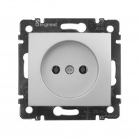 Legrand Розетка без заземления - Legrand Valena - без шторок 16А 250В винтовые зажимы - алюминий, 694341