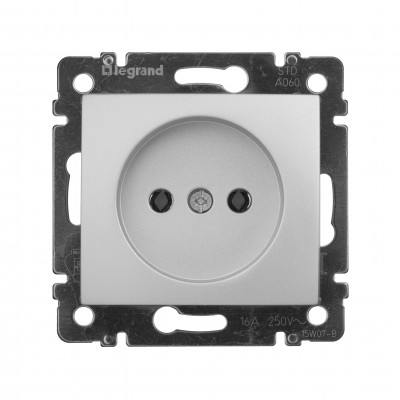 Legrand Розетка без заземления - Legrand Valena - без шторок 16А 250В винтовые зажимы - алюминий, 694341