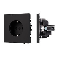 054277 - Механизм электрической розетки SCT-NOBE-MEU1-SFPL-BK (230V, 16A) (Arlight, -)